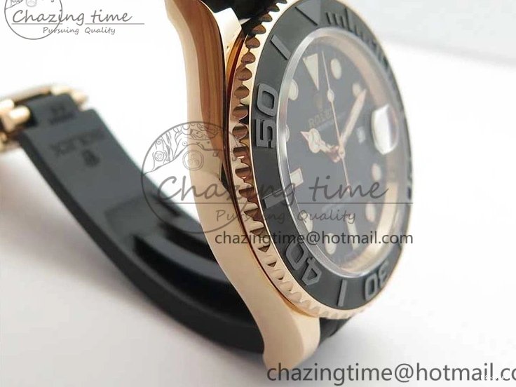 MiroTime 0308 Yacht-Master 116655 RG Wrapped D1F 1:1 Best Edition Black Ceramic Bezel 904L Steel on Oysterflex Rubber Strap A Fashionable 3060